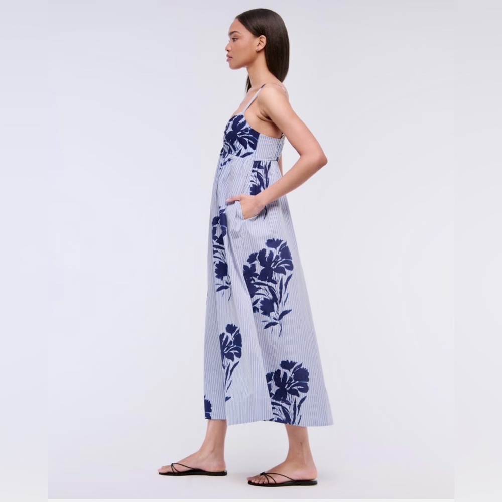Abercrombie & Fitch Poplin Babydoll Maxi Dress - Picture 3 of 7